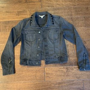 Cabi Cropped Denim Jacket Embellished, M EUC